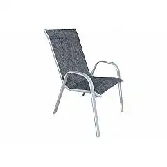 Металевий садовий стілець Sevilla Silver / Black Melange
