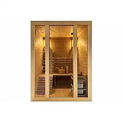 E4 Plus Натуральная финская сауна с каменкой, 3 человека