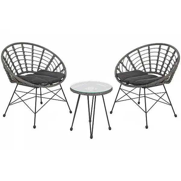 Садові меблі з техноратангу Loreto Grey / Grey