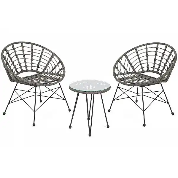 Садові меблі з техноратангу Loreto Grey / Grey