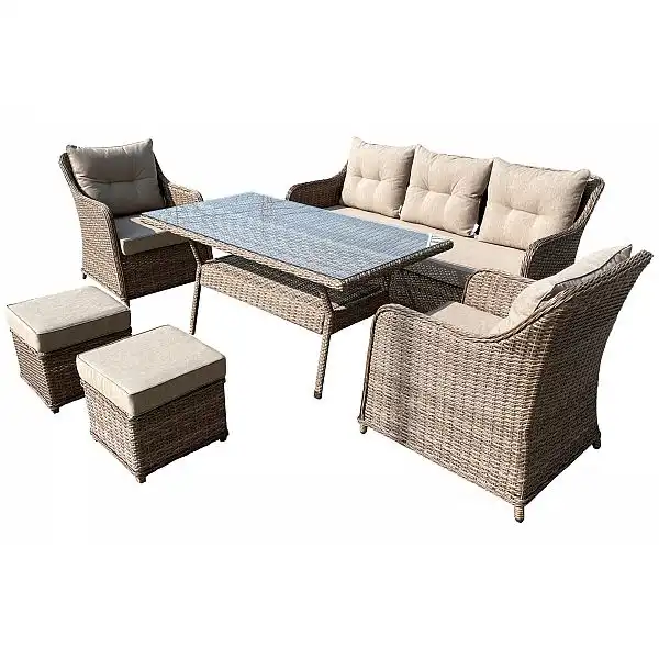 Садові меблі з техноротангу Bergamo Elegant Ginger / Brown Melange