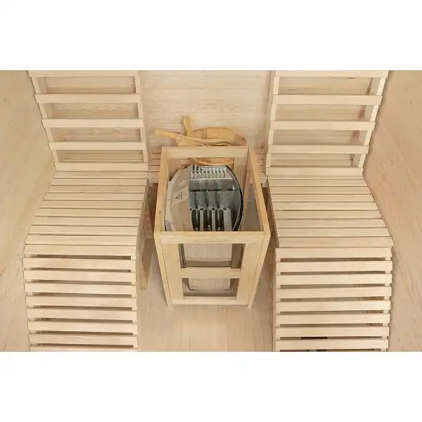 E4 Натуральная финская сауна с каменкой, 2-х местная