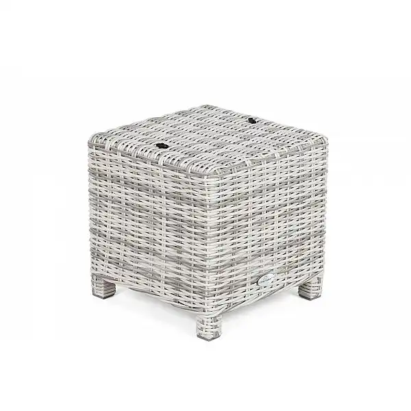 Садовий пуф з техноратангу California Light Grey / Grey Melange