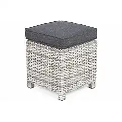 Садовий пуф з техноратангу California Light Grey / Grey Melange