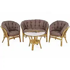 Садові меблі з ротанга Bahama Honey / Cappuccino 3+1
