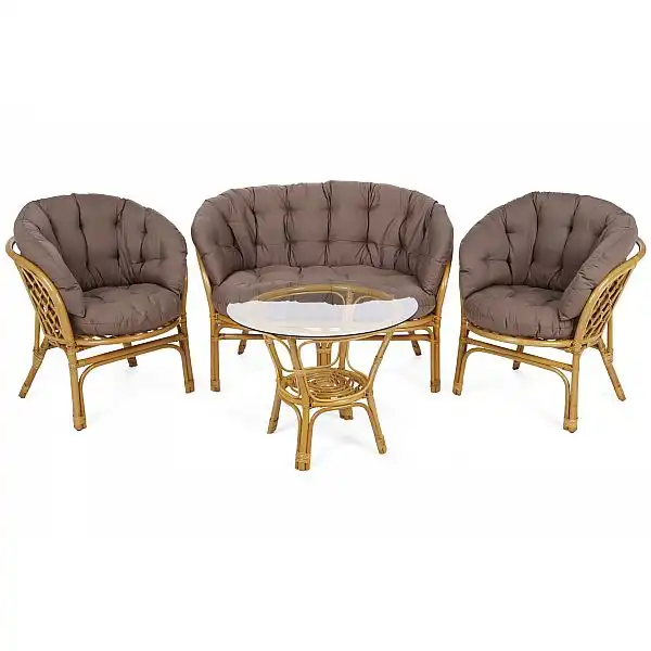 Садові меблі з ротанга Bahama Honey / Cappuccino 3+1