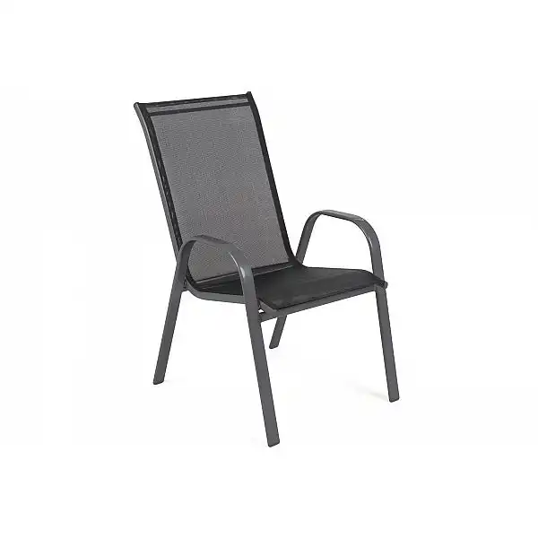 Садові металеві меблі Sevilla 145 cm Grey / Black 6+1