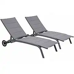Набір алюмінієвих садових шезлонгів Ibiza Grey / Taupe
