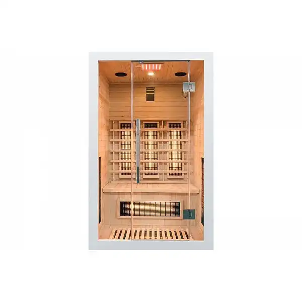 Біла інфрачервона сауна EA2R з кольоротерапією для 2 осіб