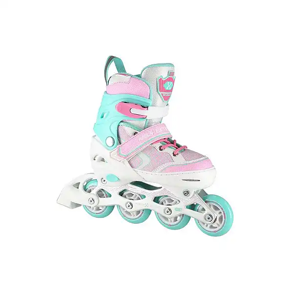 Роликовые коньки Nils Extreme NA14198 разм. L 39-42 бело-бирюзовый