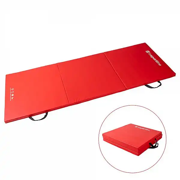 Складний гімнастичний килимок inSPORTline Trifold 180 x 60 x 5 см Колір Чорний