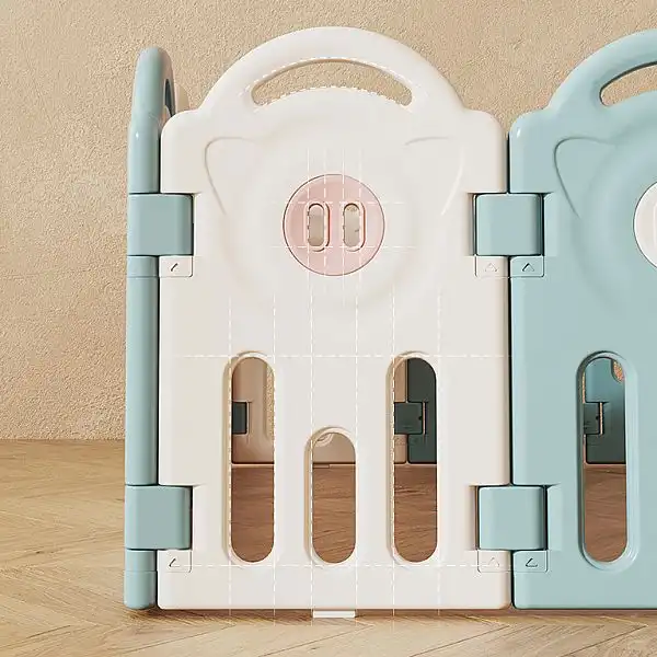 Пластиковий манеж з аксесуарами inSPORTline Piglino 178 x 184 см Колір Блакитний