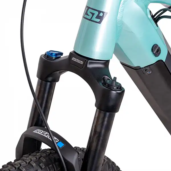 Жіночий гірський електровелосипед inSPORTline ISL Asuki 630 Wh 27.5” – 2025 Колір: аквамариновий, розмір рами 16"" (155-170 см)