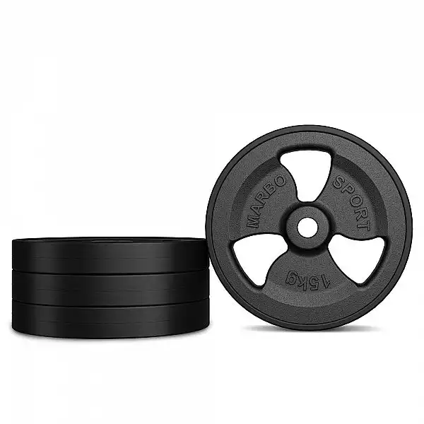 Чавунний диск прогумований Marbo Sport MW-O15G-kier 15кг