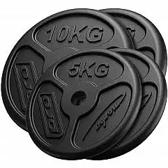 Набір олімпійських чавунних дисків Marbo Sport 2 x 10кг + 2 x 5кг