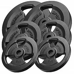 Набір чавунних дисків Marbo Sport 60 кг / 2 x 15кг + 2 x 10кг + 2 x 5кг