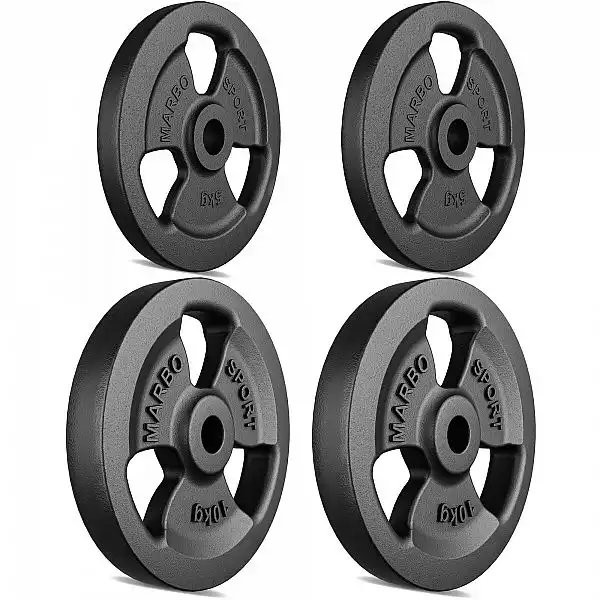 Набір чавунних дисків Marbo Sport 30 кг / 2 x 10кг + 2 x 5кг