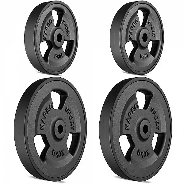 Набір дисків прогумованих Marbo Sport 60 кг / 2 x 20кг + 2 x 10кг