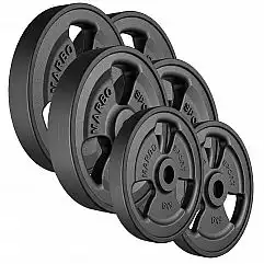 Набір дисків прогумованих Marbo Sport 60 кг / 2 x 15кг + 2 x 10кг + 2 x 5кг