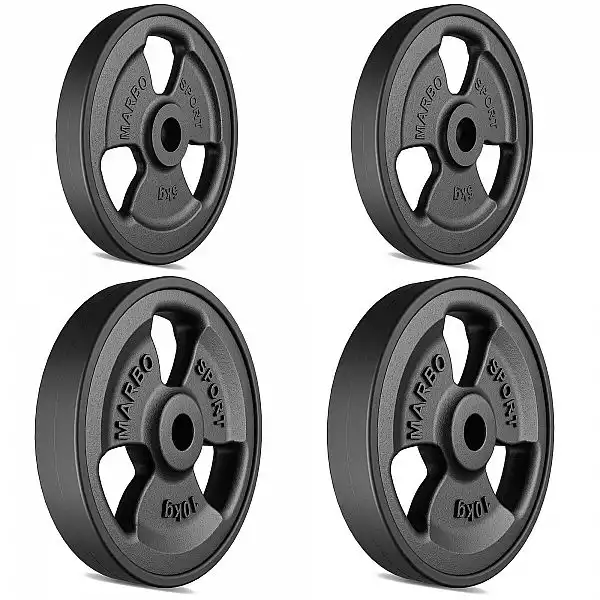 Набір дисків прогумованих Marbo Sport 30 кг / 2 x 10кг + 2 x 5кг