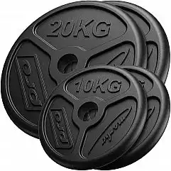 Набір чавунних олімпійських дисків Marbo Sport MW-2x20KG_2x10KG-OLI 60 кг / 2 х ..
