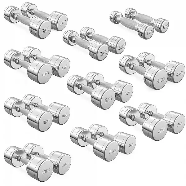 Стійка із хромованими гантелями UpForm UR-S005 1-10кг