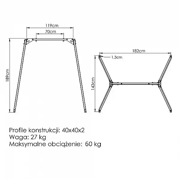 Гойдалка одномісна Marbo Sport SLIM MO-019