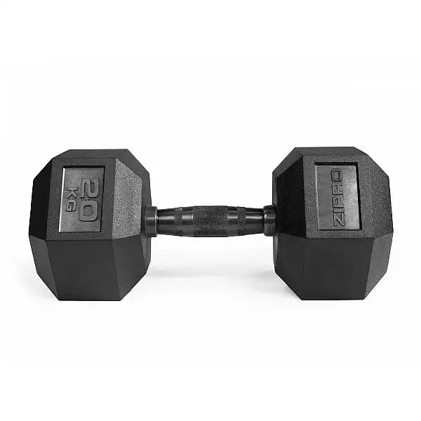 Гантель прогумована Zipro HEX 1 х 20 кг