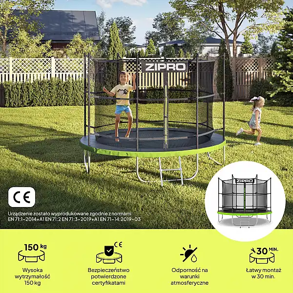 Батут Zipro Jump Pro з внутрішньою сіткою 8FT 252см