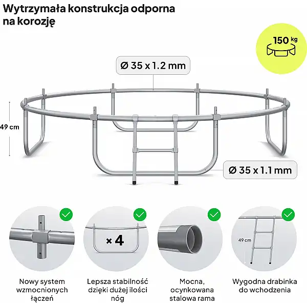 Батут Zipro Jump Pro з внутрішньою сіткою 8FT 252см