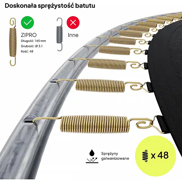 Батут Zipro Jump Pro з внутрішньою сіткою 8FT 252см