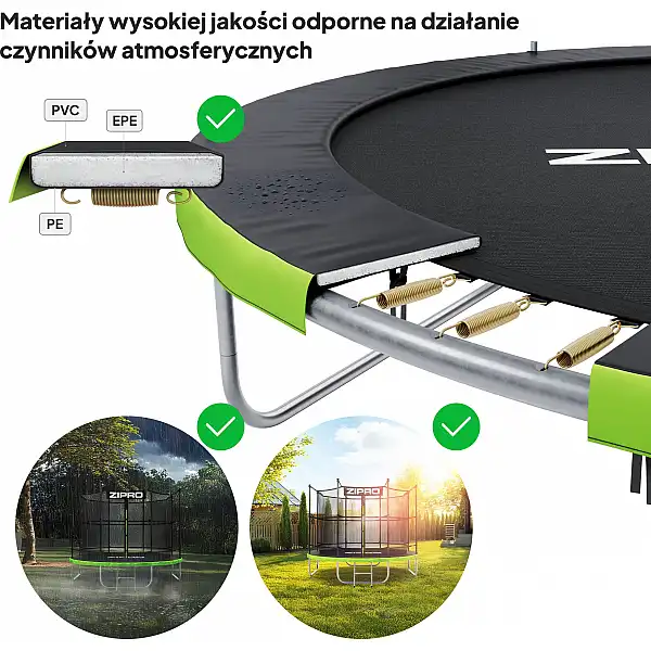 Батут Zipro Jump Pro з внутрішньою сіткою 8FT 252см