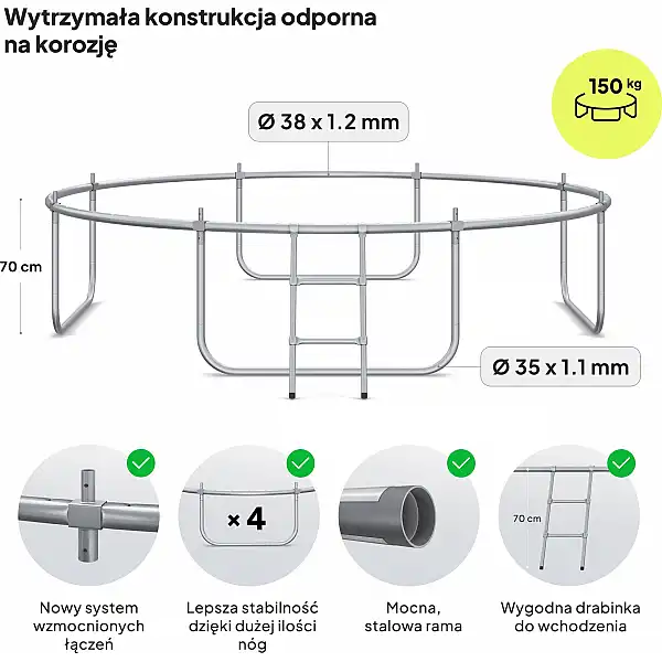 Батут Zipro Jump Pro Premium з внутрішньою сіткою 10FT 312см