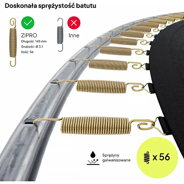 Батут Zipro Jump Pro Premium з внутрішньою сіткою 10FT 312см