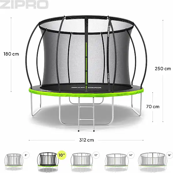 Батут Zipro Jump Pro Premium з внутрішньою сіткою 10FT 312см