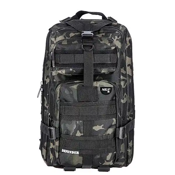 Рюкзак тактичний Nils Camp Defender CBT7204 чорний камуфляж