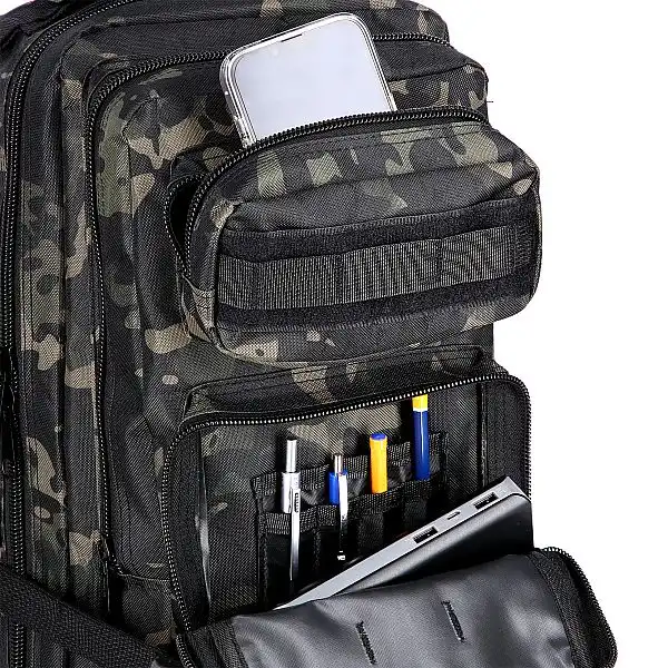 Рюкзак тактичний Nils Camp Defender CBT7204 чорний камуфляж