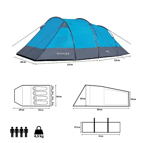Туристичний намет Nils Camp NC3027 Voyager