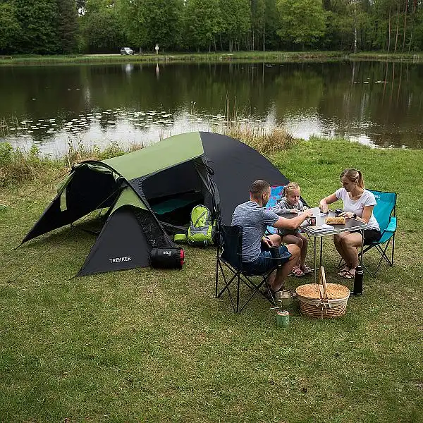 Туристичний намет Nils Camp NC6012 Trekker зелений-сірий