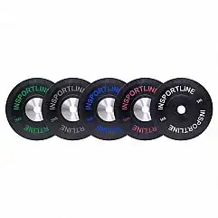 Набір олімпійських гумових дисків inSPORTline Bumper Plate