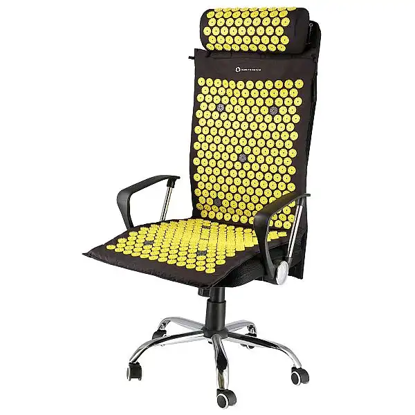 Килимок для точкового масажу з подушкою HMS Premium AKM04 чорний