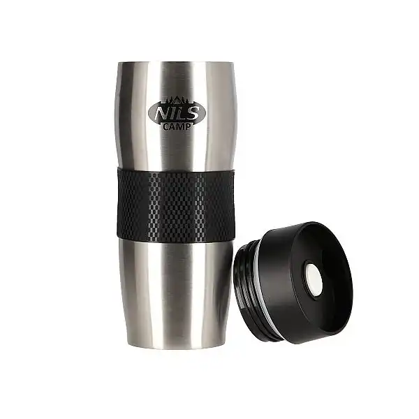 Термочашка Nils NCC05 чорна з срібним