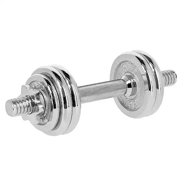 Гантелі розбірні 15кг металеві хром у валізі HMS STC15