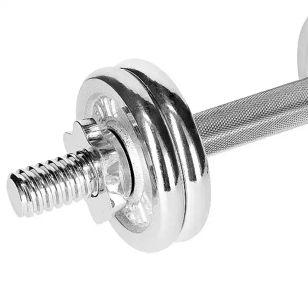 Гантелі розбірні 15кг металеві хром у валізі HMS STC15