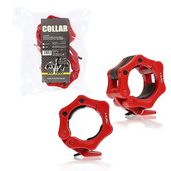 Затискачі полімерні 50мм 2шт HMS Lock Jaw Collars ZG1000R, червоний