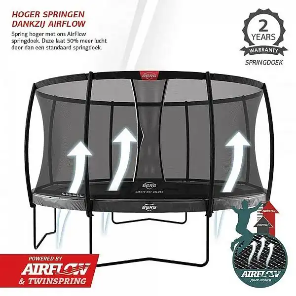 Батут Berg FlatGround Elite Grey 430см