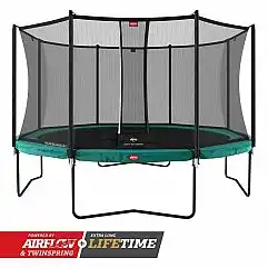 Батут Berg Champion Regular 430 Green із сіткою Comfort (35.44.27.01+35.74.14.03..
