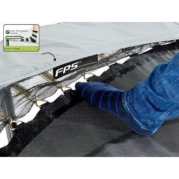 Батут EXIT Elegant Premium 244х427см призма сірий