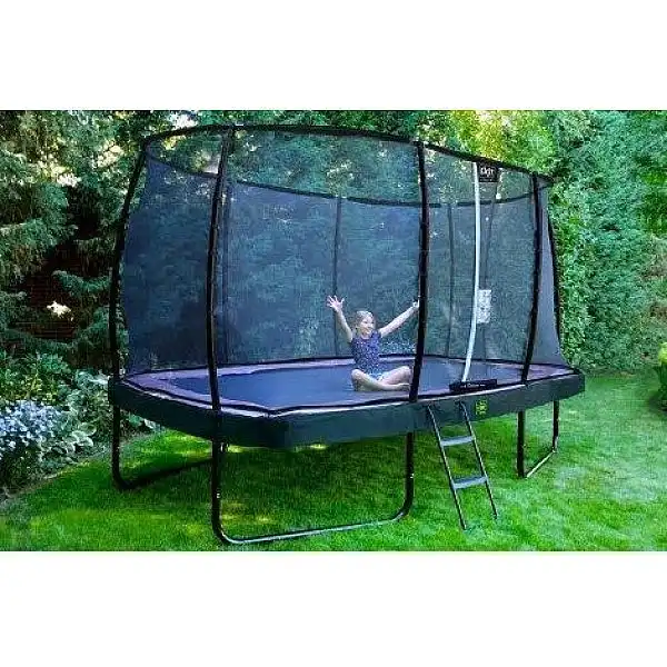 Батут EXIT Elegant Premium 244х427см призма сірий