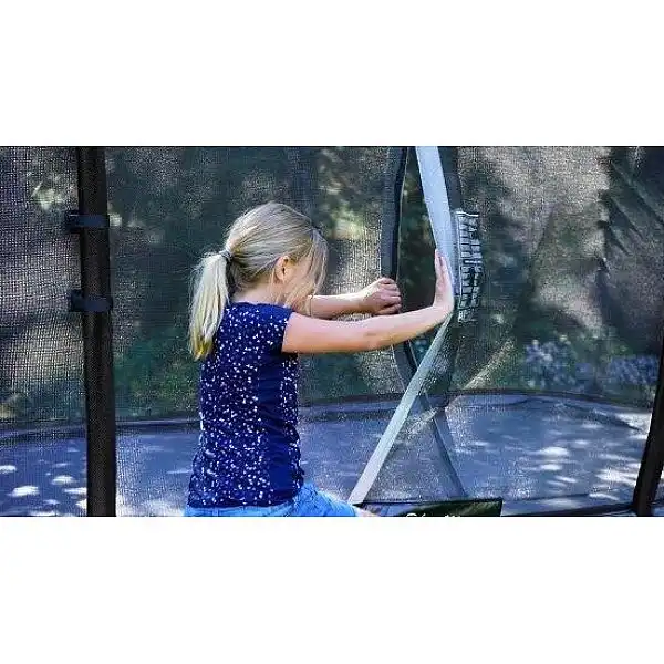 Батут EXIT Elegant Premium 244х427см призма сірий